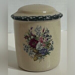 Home & Garden Party Stoneware Salt Shaker Floral Splendor Replacement Vintage